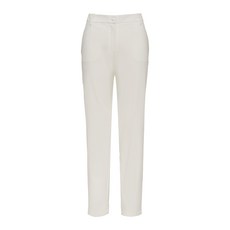 LOUIS CASTEL 女性素色Logo飾帶單褶窄管褲_3LCPT596W