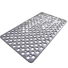 심플 욕실 샤워 미끄럼방지 매트 가정용 호텔 샤워실 방수 펀칭 낙상방지 매트, 그레이, 1개