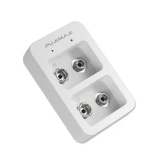 스마트 고속 배터리 충전기 2 슬롯 9V(LED 표시기 포함) 9V Ni-MHNi-CdLi-ion 충전지용 USB 케이블, 01 White