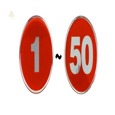 미조디자인 1P 원형 62mm 에폭시 번호판 레드 1~50 업소용테이블번호스티커, 16