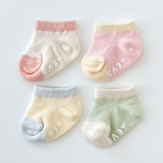 베이비앤아이 미끄럼방지 파스텔 메쉬 스니커즈 아기 여름 양말 신생아 유아