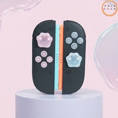 닌텐도 스위치2 스위치1 OLED 조이콘 프로콘 스틱커버 버튼커버 세트 포코피아테마 슬라임 아키토모, 1개, 슬라임 분리형(스위치2), 아키토모 스틱&버튼 커버