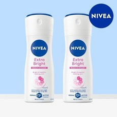 니베아 데오드란트 스프레이 엑스트라 브라이트 60ml 2개