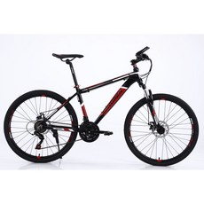 BIKEONE MG2 26吋21速鋁合金 SHIMANO煞變合一前避震登山車都會運動學生單車MTB最佳CP質首選, 黑法拉利紅, 1個