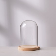 永生花玻璃防塵罩展示盒手辦裝飾桌麵擺件工藝品幹花透明亞克力櫃, 1個