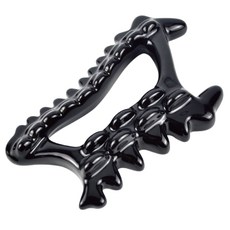 NORDITION 立體體雕刮痧板 附收納袋 韓國熱賣 按摩 頭皮舒壓 點穴撥筋 美容儀 美顏器, 黑色