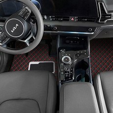 지엠지모터스 차량용 카매트 바닥 장판 시공효과 플로어매트 1열 + 2열 세트, 현대_아반떼AD(15년9월~19년)레드, 레드