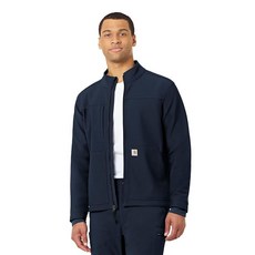 Carhartt 칼하트 Scrubs C80023 남성용 RUGG 어그ed Flex 모던 핏 본디드 플리스 잭 다크 세피아 L_166222, 네이비