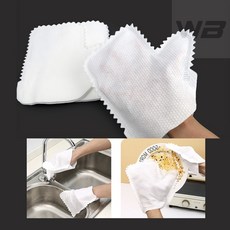 빛날하루 다회용 먼지흡착 부직포 장갑 10장 부직포청소포, 대