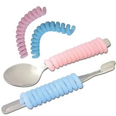 【海夫健康生活館】LZ 捲捲輔助握把手 - 矽膠製助握器, 藍色, 1個