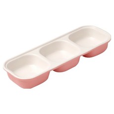 에디슨 도자기 3구 플레이트, 핑크, 1개