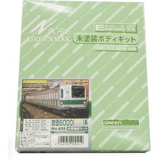 10504506 기관차 열차 모형 철도 기차 그린맥스 N게이지 영단 6000 7000/8000 계 4량 편성 세트 420 모델 미도색 차체 키트