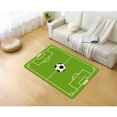 축구장 지역 깔개 스포츠 필드 인쇄 놀이 매트 거실 침실용 미끄럼 방지 바닥 카펫 청소년 방 장식, [02] 50x80cm, 04 4