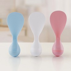 오뚝이 밥주걱 쓰러지지 않아 밥알 붙지 않는 주걱 2개, 화이트+랜덤, 화이트+랜덤