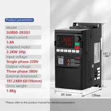 고성능 VFD 인버터 1 상 220V 력 3 출력 주파수 컨버터 ~ 380V 1.5KW 2.2KW 4/5.5KW 7.5KW, 03 1.5KW 220V to 380V