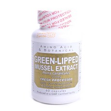 AMINO ACID&BOTANICAL 綠唇貽貝萃取膠囊 500mg, 60顆, 1罐