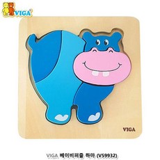 유아퍼즐 VIGA 원목 하마 베이비 퍼즐 ksm07612SA