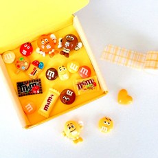 초콜릿 파츠 18pc 신발 파츠 냉장고 자석 선샤인마켓 실내화 꾸미기, 냉장고자석, 옐로우톤