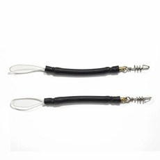 핫 헤비 듀티 번지 아웃도어 쇼크 코드 스냅 클립 스피어피싱, 02 Black