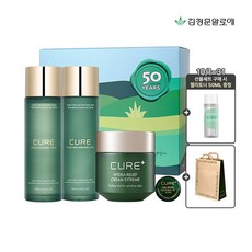 [김정문알로에] [추석세트] 큐어 수딩 토너+에멀젼+익스트림 크림 선물세트, 1개