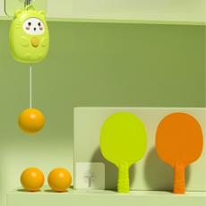 순발력 업 셀프 탁구 반사신경 훈련 홈트 놀이 세트, 1세트, 그린