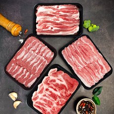 [학성새벽시장] +1등급 한돈세트 C구성 (삼겹살+생목살+항정살+등심덧살 ) 1.2kg 냉장, 1세트