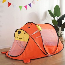 키즈비전 동물 캐릭터 원터치 팝업 놀이 텐트, 호랑이