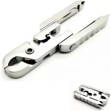 스테인리스 스틸 접이식 유지보수 다기능 플라이어 휴대용 열쇠고리 미니 10-in-1 포켓 드라이버 캠핑 1개, 1