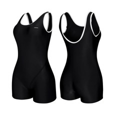 버드버드 여성 2부 배색 실내 민소매 원피스 수영복 3종 세트