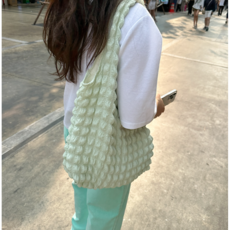 버블 구름 엠보 숄더 에코백 빅백 주름지 버블백 숄더백