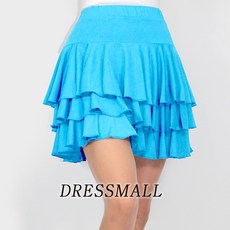 나나 캉캉 스커트 밸리 라틴 라인 챠밍 방송 댄스복, L, 스카이