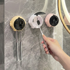 코지웨이브 우주인 덮개형 먼지방지 벽결이 칫솔걸이 3종세트, 3개, 노란색+흰색+핑크