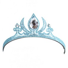 공주 왕자 왕관 머리띠 (파티용품 연극 소품), 1개, 겨울공주머리띠(블루)