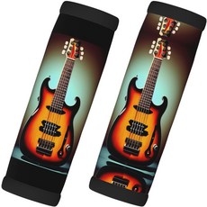 기타 베이스 음악 악기 프린트 여행 가방 그립 세트 냉장고 핸들 자동차 내부 액세서리 편안함