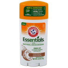 Arm & Hammer Essentials 천연 탈취제 함유 데오드란트 코코넛 제라늄 71g(2.5oz)