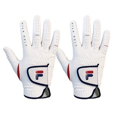 FILA GOLF 中性款超細纖維高爾夫右手手套, 白色