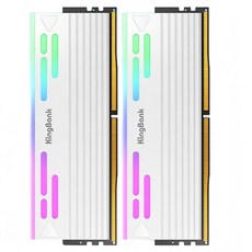 킹뱅크 DDR5 하이닉스 에이-다이 8000MHz C36 데스크탑용 램 16GB 화이트 2개입 KP480036, 1개