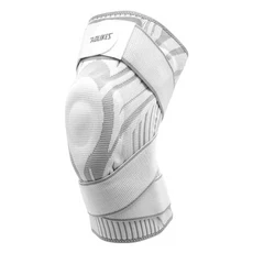 무릎 보호대 탄력 압박 조절 스트랩 실리콘 젤 패드 크로스핏 농구 사이클링 체육관 피트니스용, 03 M, 02 White-1pc