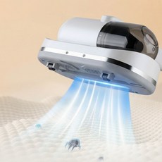 먼지팡팡 무선 UV 살균 진드기 제거 침구청소기 이불 침대 매트리스 소파 카페트 패브릭 먼지청소기, 화이트, AGK-MVC14W