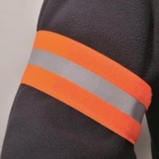 TDD 한줄 주황 빛반사 야간활동 작업 안전밴드 각반1P