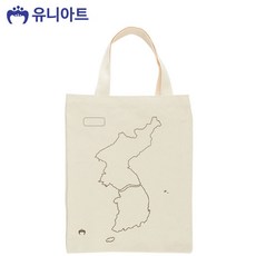 제사오스토어 캔버스 그림가방 (no.3 한국지도 나라사랑) DIY에코백 면캔버스백 학교미술준비물 학원미술용품