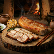 황토가마 참나무훈연 훈제 통삼겹살 300g, 3개