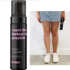 b.tan 가장 어두운 가능성 셀프 태너 | I Want The Darkest Tan Possible 1 hour Self tan mousse 셀프태닝 무스 200 ml, 200ml, 1개