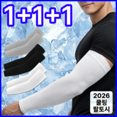 루덴느 쿨맥스3.0 남자 냉감 팔토시 자외선차단, 3개, 화이트핏