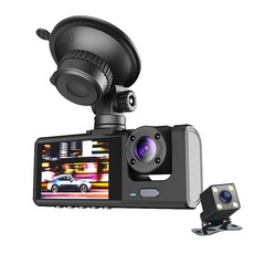 勝利者 2吋三鏡頭汽車行車記錄器 1080P高清三錄 停車監控 夜視 130度廣角, 三鏡頭(車前車內車後),32G 記憶卡, 三鏡頭(車前車內車後),32G 記憶卡, 32GB