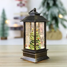 풍등 크리스마스 스타일 만화 산타클로스 눈사람 모델 랜턴 걸이식 분위기 조성, 07 Christmas Tree A