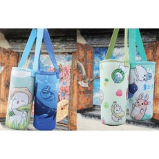 【ㄇㄚˊ幾兔】麻幾搖搖杯提袋 - 多種款式 手搖飲料杯套 適用一般手搖飲料杯 獨家商品, 1個, 動物款