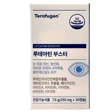 테라퓨젠 루테아틴 부스터 눈건강 루테인 지아잔틴 헤마토코쿠스 베타카로틴 250mg X 30캡슐 (7.5g), 1개, 30회분