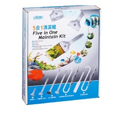 ISTA 伊士達 I-086 五合一清潔組 按壓式可調節水量虹吸管洗砂器 水族箱清潔必備, 1個