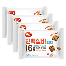 포스트 단백질바 미니 입, 4개, 231g
